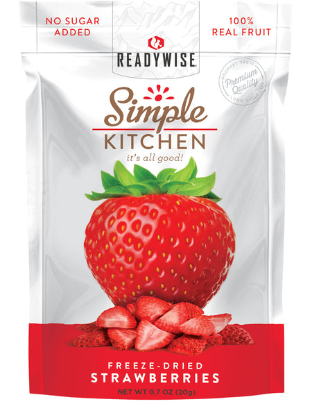 ReadyWise SK05006 Simple Kitchen Strawberry Freeze-Dried Fruit 6-Pack Pouches