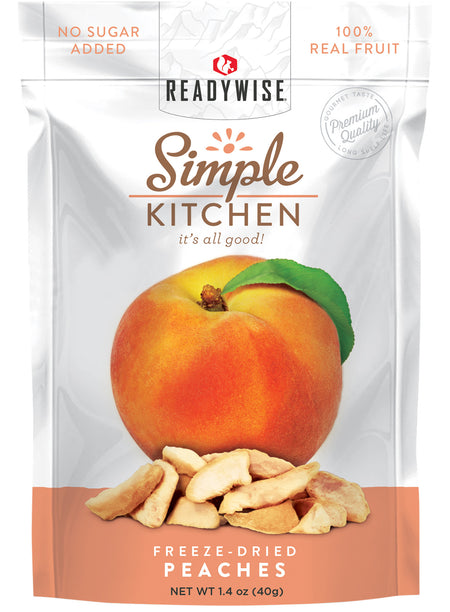 ReadyWise SK05008 Simple Kitchen Peach Freeze-Dried Fruit 6-Pack Pouches