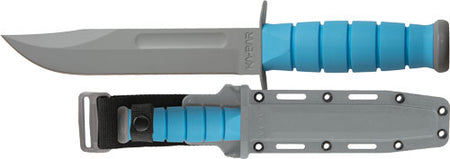 KA-BAR USSF Space-Bar Fixed Blade Knife 7" Fine Edge - Black/Blue with Sheath