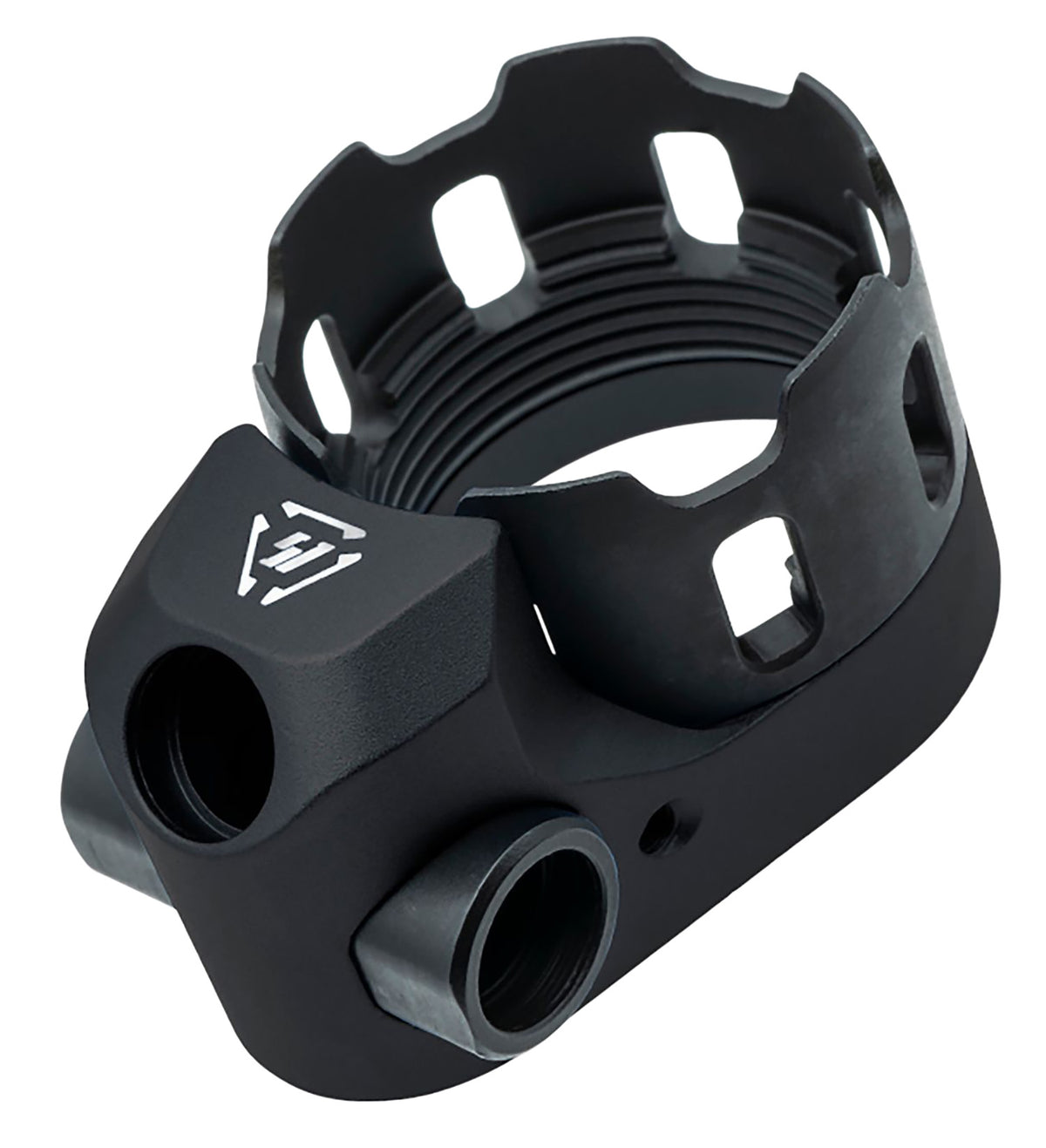 Strike Industries Black Anodized Tribus Castle Nut & End Plate Combo with Triple QD Mounts