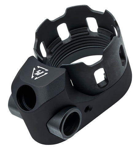Strike Industries Black Anodized Tribus Castle Nut & End Plate Combo with Triple QD Mounts
