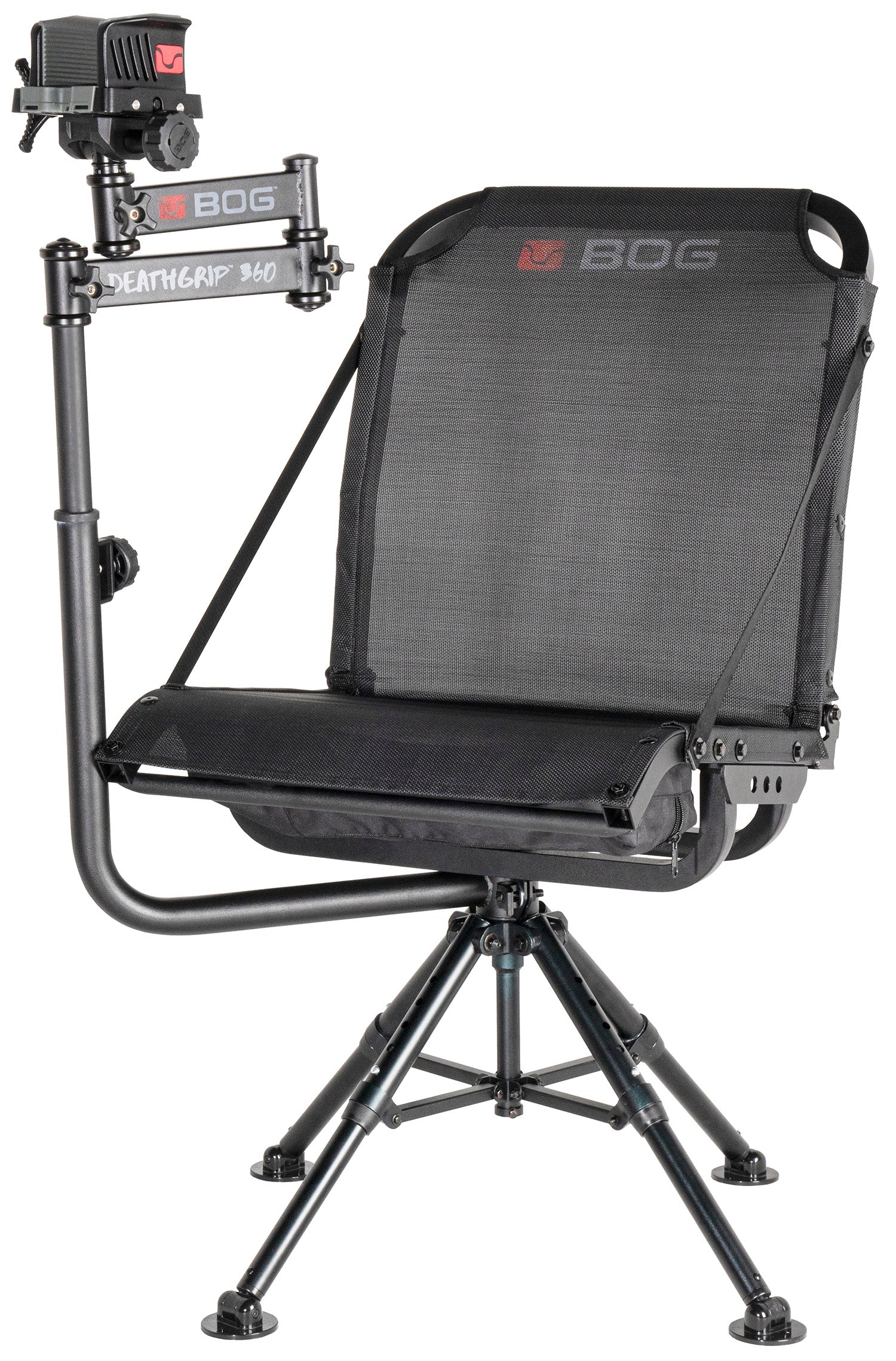 Bog-Pod DeathGrip 360 Chair Shooting Rest Aluminum Black 400lb Weight Capacity