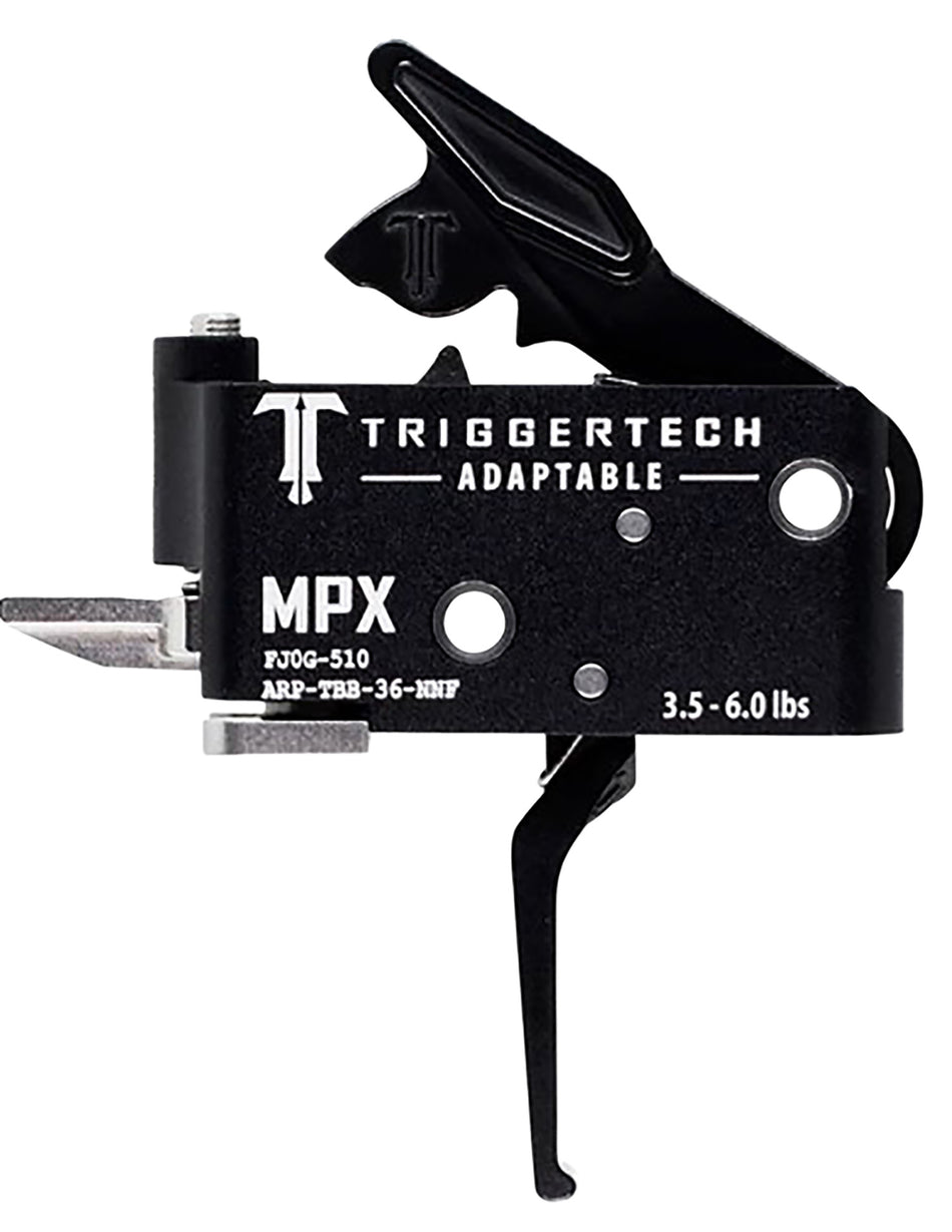 TriggerTech Sig MPX Two-Stage Flat Trigger Adaptable, 3.5-6 lbs Pull Black PVD Finish