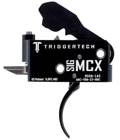 TriggerTech Sig MCX Two-Stage Flat Trigger Adaptable, 2.5-5 lbs Pull Black PVD Finish