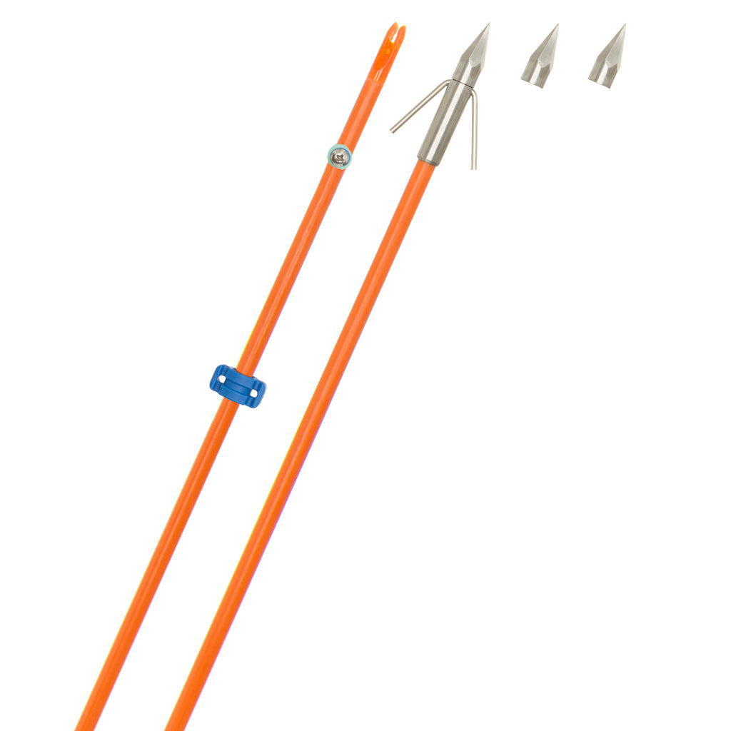 Fin Finder Raider Pro Bowfishing Arrow with Big Head Point Orange
