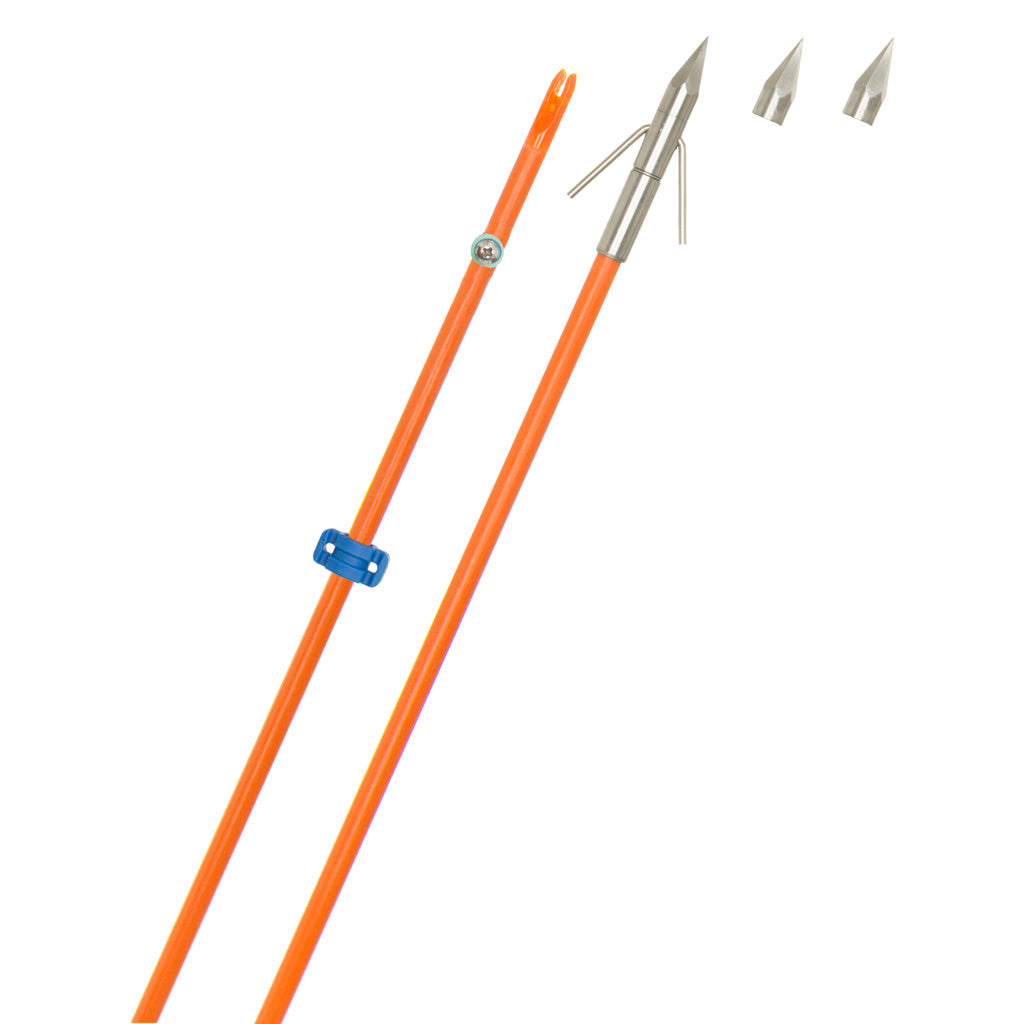 Fin Finder Raider Pro Bowfishing Arrow with Big Head Pro Point Orange