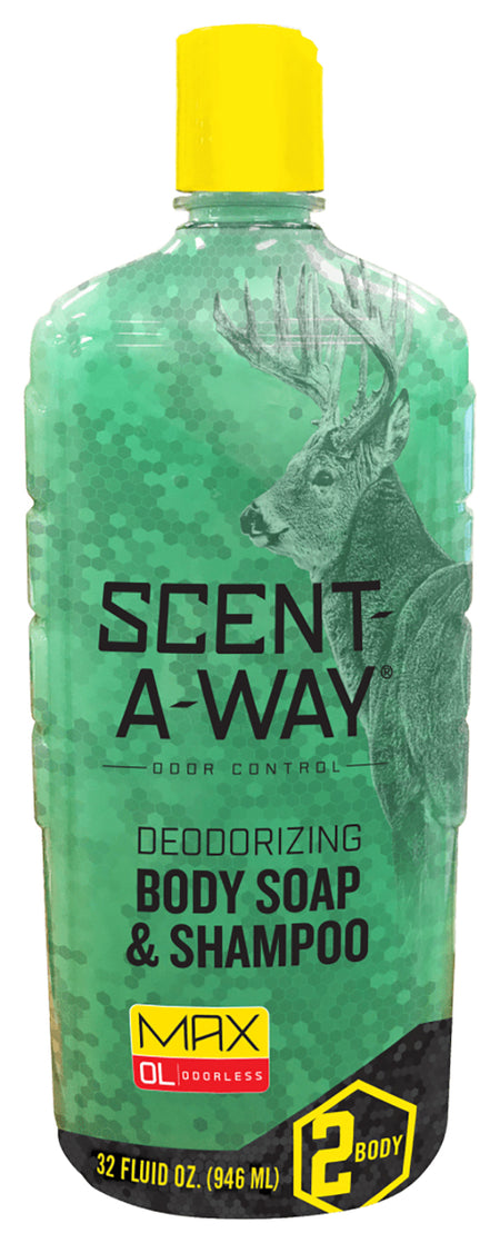 Scent-A-Way Max Odorless Hunting Shampoo Body Wash Vegetable Protein 32 oz