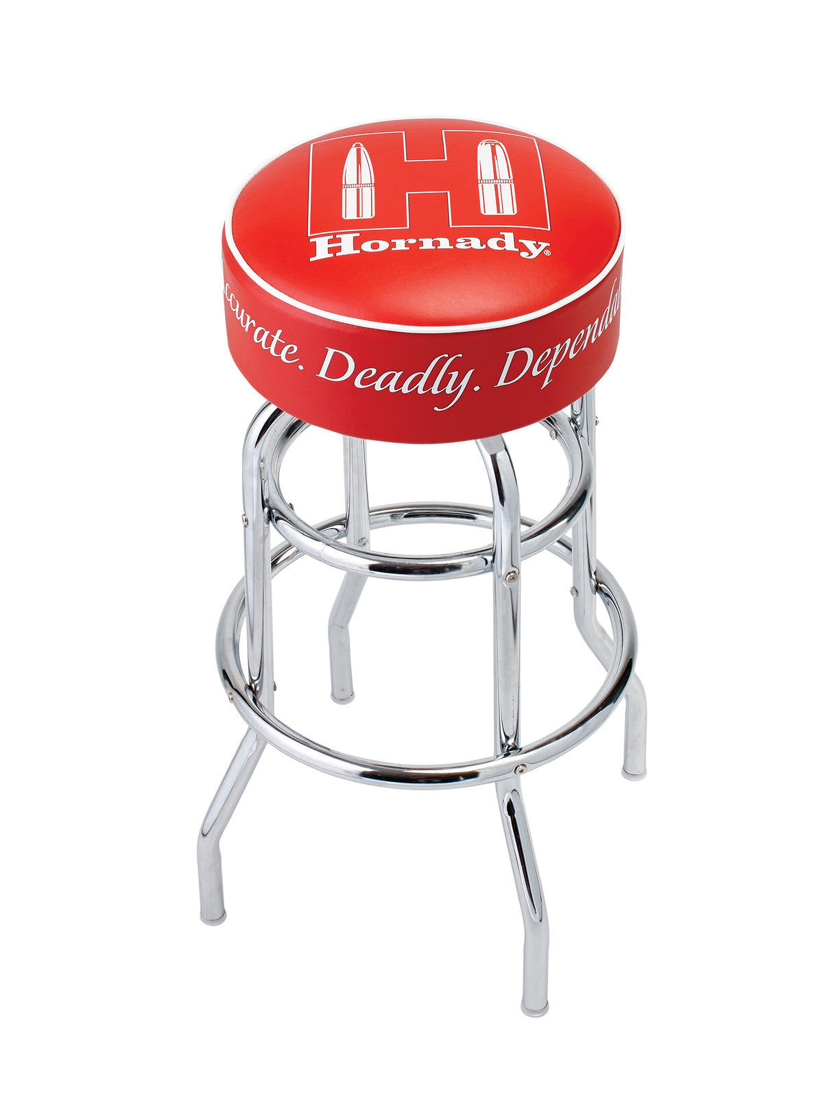 Hornady Reloading Bench Stool with Foam Padding Chrome Red