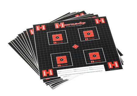 Hornady Lock-N-Load Target Grid Paper Targets 10 Pack Black/Red/White