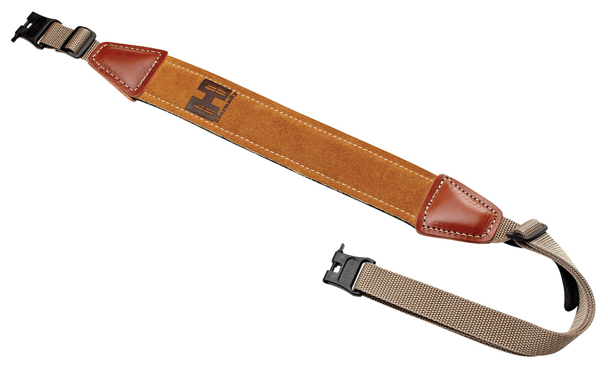 Hornady 99107 Leather Nylon Universal Adjustable Rifle Sling with Swivels