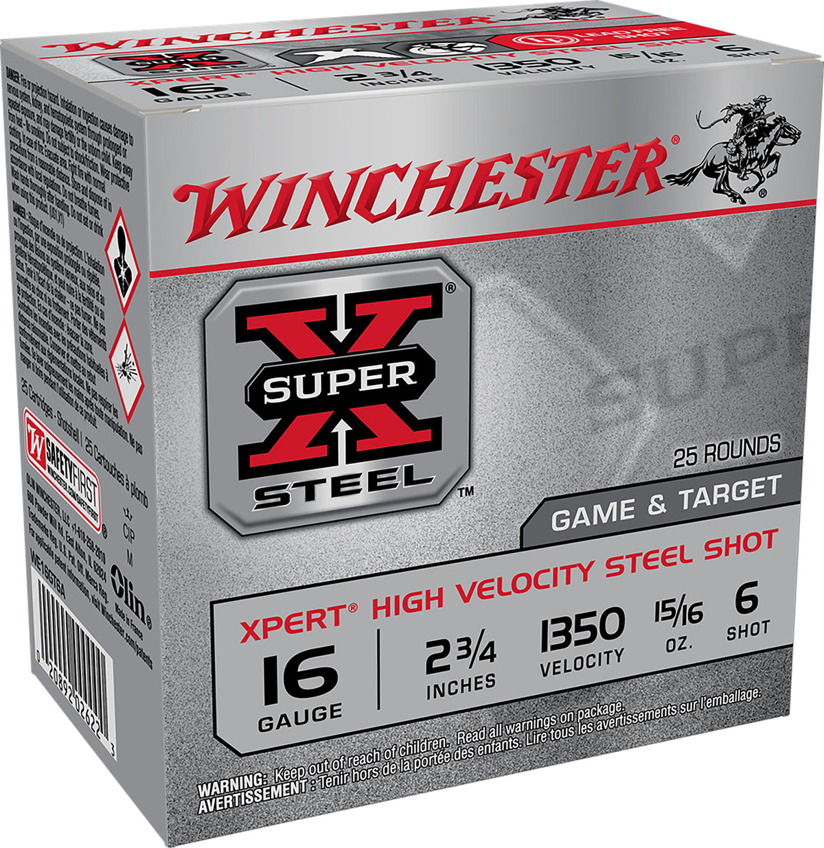 Winchester Xpert Game & Target HIgh Velocity Shotgun Ammo 16 Gauge 2.75 in 15/16 oz #6