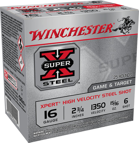 Winchester Xpert Game & Target HIgh Velocity Shotgun Ammo 16 Gauge 2.75 in 15/16 oz #6