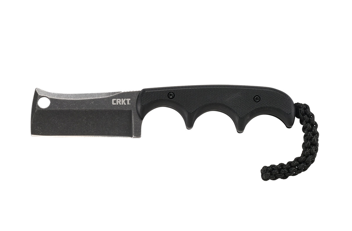 CRKT 2383K Minimalist Blackout Compact Fixed Blade Cleaver 2.13" Stonewashed Stainless Knife