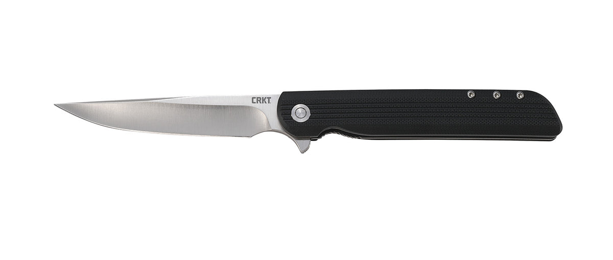 CRKT 3810 LCK+ Large Assisted Opening Folder 3.62" Satin 8Cr13MoV Blade Black GRN Handle