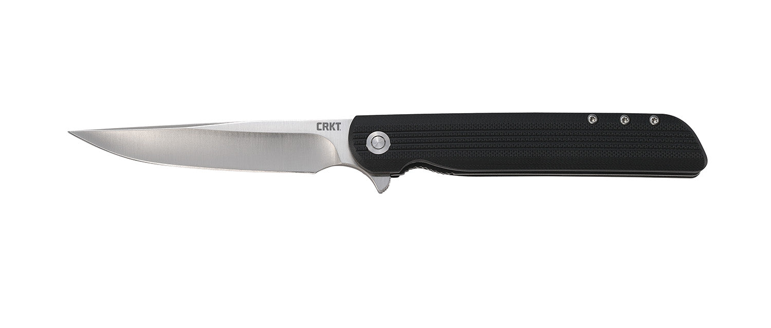CRKT 3810 LCK+ Large Assisted Opening Folder 3.62" Satin 8Cr13MoV Blade Black GRN Handle