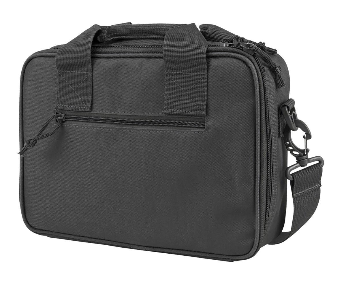 NcStar VISM Urban Gray Double Pistol Range Bag with Padded Handles and Mag Pouches