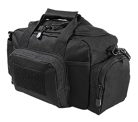 NcStar VISM Black Small Range Bag with Side Pockets PALs Webbing and Lockable Zippers