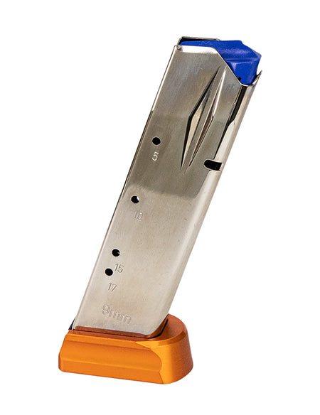 CZ-USA 11163 9mm Luger 19-Round Nickel Steel Magazine for CZ 75 SP-01 Orange Floorplate