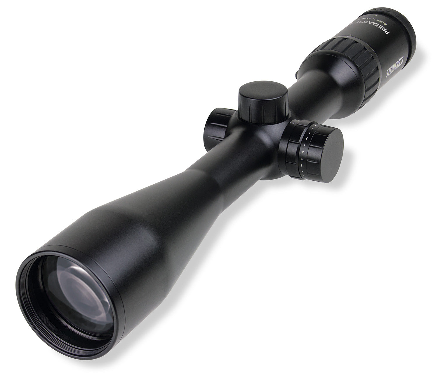 Steiner Predator 4 Black Riflescope 6-24x50mm 30mm Tube SFP Illuminated Ballistic E3 Reticle