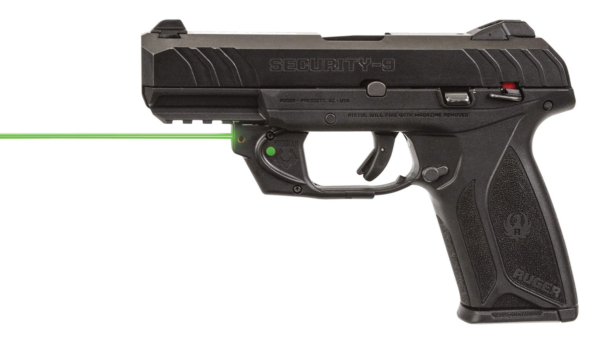 Viridian E-Series Green Laser 9120023 Ruger Security 9 and 380 Full and Compact Ambidextrous Black