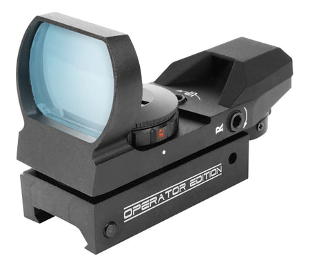 Aim Sports RT40E1 Red/Green Multi-Reticle Operator Reflex Sight 1x 24x34mm Black Anodized