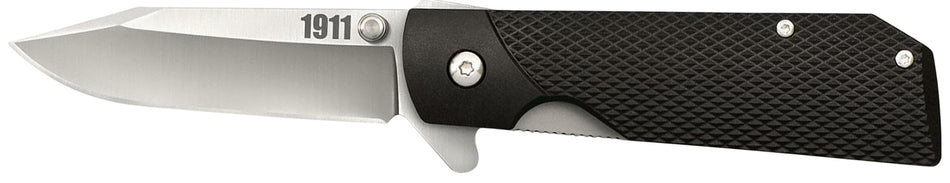 Cold Steel CS20NPJAA 1911 Folding Knife 3" Clip Point Blade Black Checkered Griv-Ex Handle