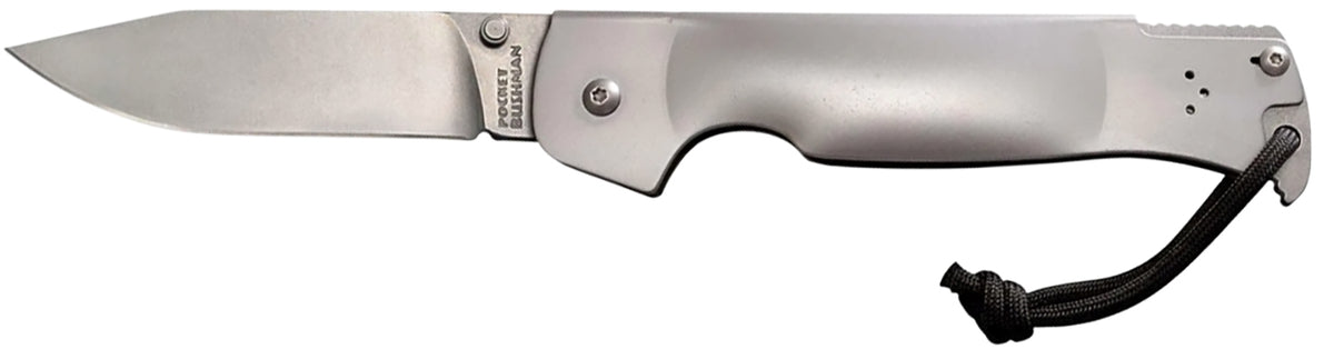 Cold Steel CS95FB Pocket Bushman Folder 4.5" Plain Clip Point Stone Washed 420 Steel Handle Ram Safe Lock