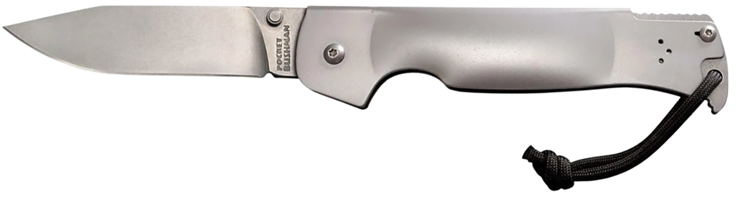 Cold Steel CS95FB Pocket Bushman Folder 4.5" Plain Clip Point Stone Washed 420 Steel Handle Ram Safe Lock