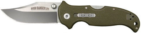 Cold Steel CS21A Bush Ranger Lite Folding Knife 3.5" Plain 8Cr13MoV SS Blade Black GFN Handle