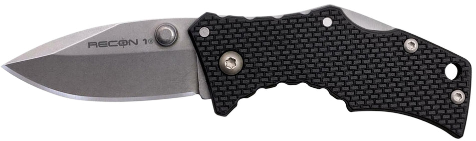Cold Steel CS7DS Recon 1 Micro Folding Pocket Knife 2" Stonewashed Spear Point Blade Tri-Ad Lock