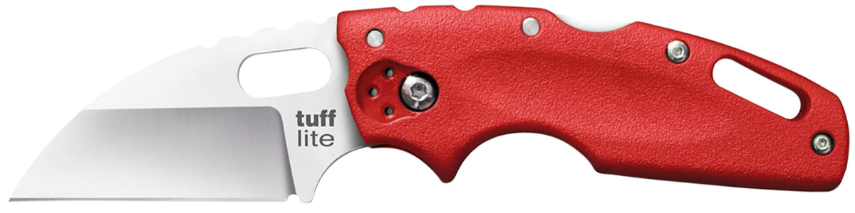 Cold Steel CS20LTR Tuff Lite Folding Knife 2.5" Plain AUS-8A SS Blade Red Griv-Ex Handle Tri-Ad Lock