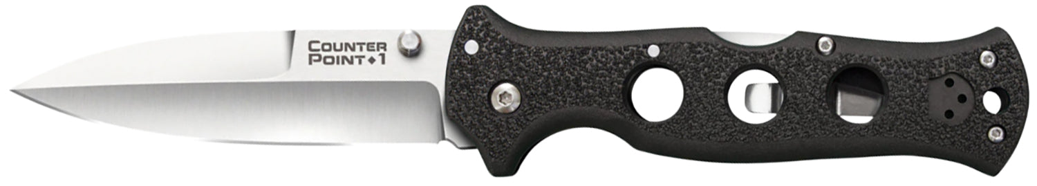 Cold Steel CS10AB Counter Point I Folding Knife 4" Plain Satin AUS-10A Stainless Steel Blade Tri-Ad Lock