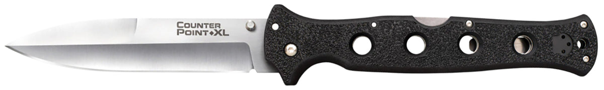 Cold Steel CS10AA Counter Point XL Folding Knife 6" Plain Satin AUS-10A Stainless Steel Blade Tri-Ad Lock