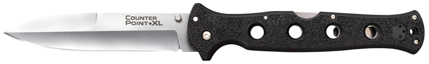 Cold Steel CS10AA Counter Point XL Folding Knife 6" Plain Satin AUS-10A Stainless Steel Blade Tri-Ad Lock
