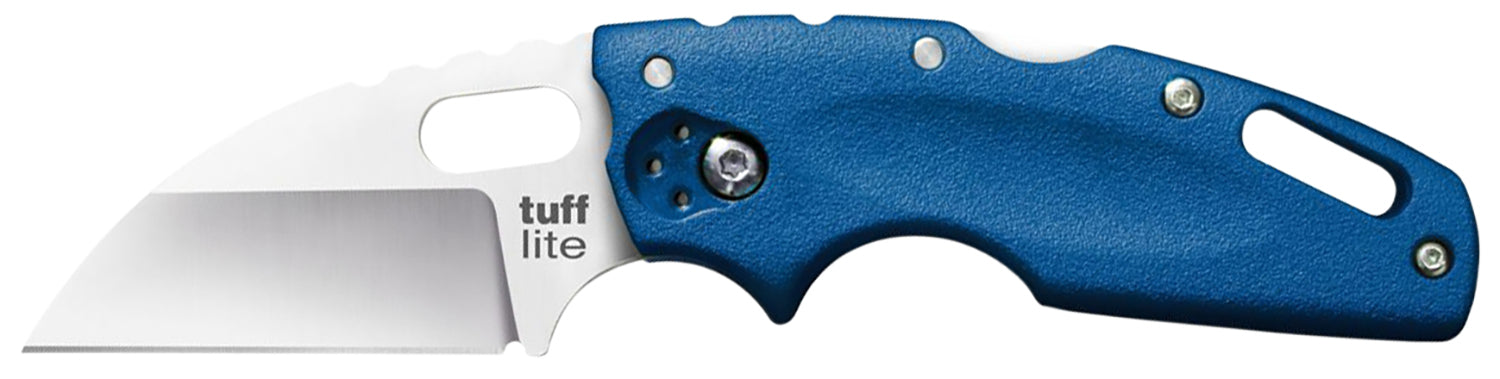 Cold Steel CS20LTB Tuff Lite Folding Knife 2.5" Plain AUS-8A SS Blade Blue Griv-Ex Handle Belt Clip