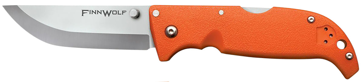 Cold Steel CS20NPJ Finn Wolf Folding Knife 3.5" Satin AUS-8A SS Blade Blaze Orange Griv-Ex Handle Tri-Ad Lock