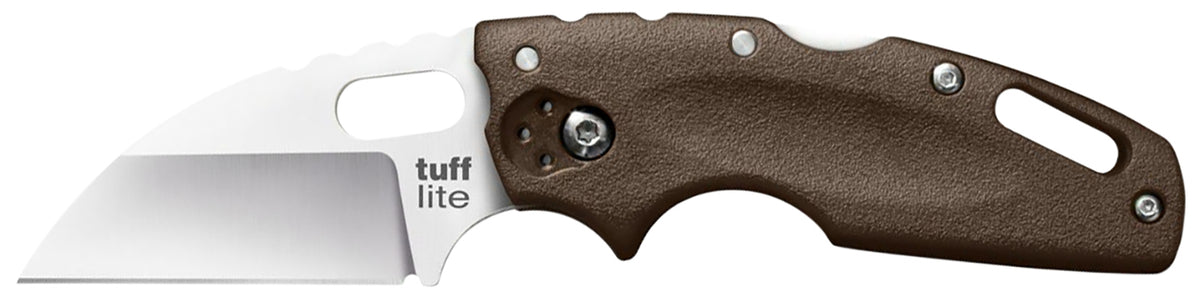 Cold Steel Tuff Lite 2.50" Plain Sheepsfoot Folding Knife AUS-8A SS Blade Flat Dark Earth Griv-Ex Handle Includes Clip