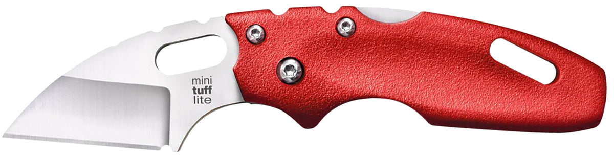 Cold Steel Tuff Lite Mini 2" Plain Sheepsfoot Folding Knife 4034 Stainless Blade Red Griv-Ex Handle Includes Clip