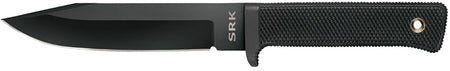Cold Steel SRK 6" Fixed Clip Point Plain SK-5 Steel Black Tuff-Ex Blade Black Kray-Ex Handle with Sheath