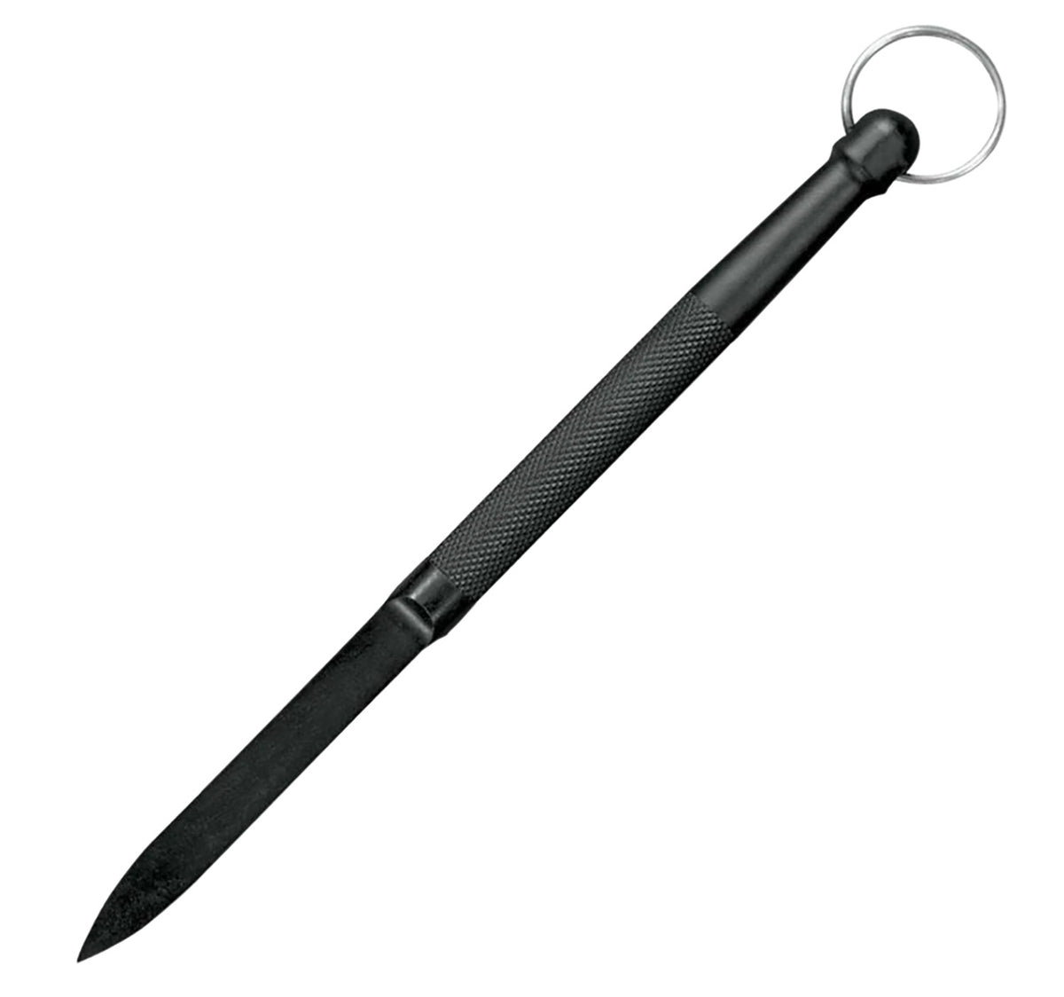 Cold Steel Delta Dart 3.38" Fixed Plain Black Knurled Zy-Ex Handle Defensive Dart with Lanyard Ring