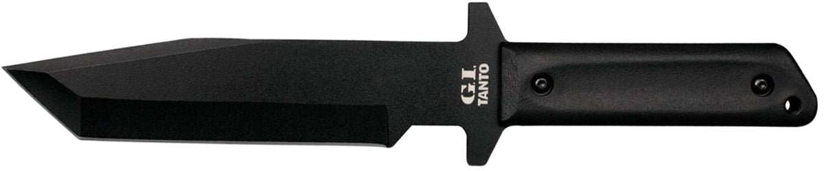 Cold Steel G.I. 7" Fixed Tanto Plain 1055 Carbon Steel Blade Black Rust Resistant Finish Polypropylene Scales Includes Sheath