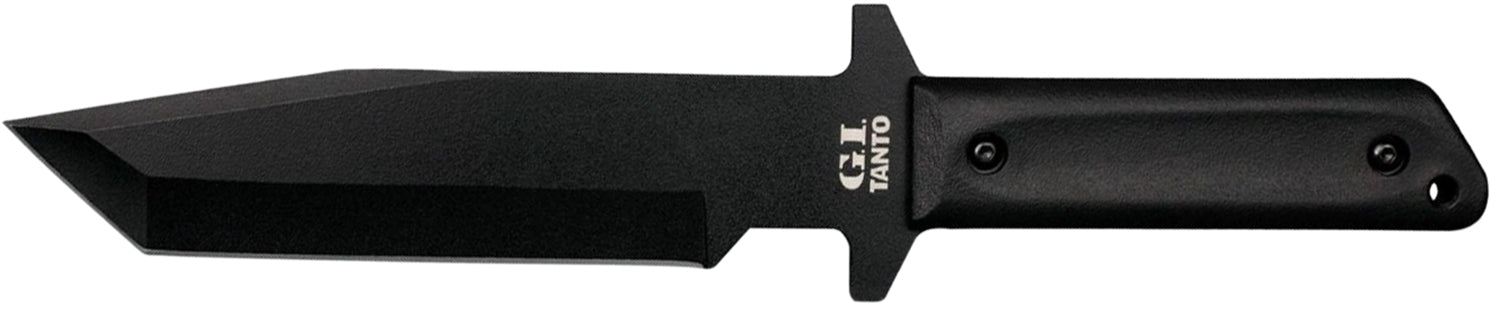 Cold Steel G.I. 7" Fixed Tanto Plain 1055 Carbon Steel Blade Black Rust Resistant Finish Polypropylene Scales Includes Sheath