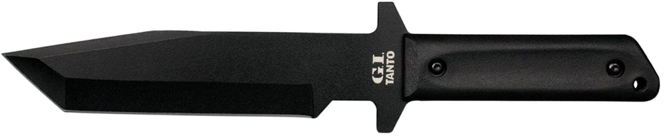 Cold Steel G.I. 7" Fixed Tanto Plain 1055 Carbon Steel Blade Black Rust Resistant Finish Polypropylene Scales Includes Sheath