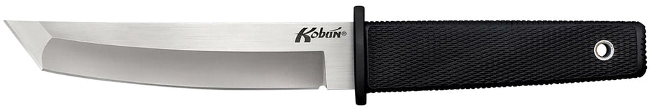 Cold Steel Kobun 5.50" Fixed Tanto Plain AUS-8A SS Blade Deep Checkered Black Kray-Ex Handle with Belt Clip Sheath