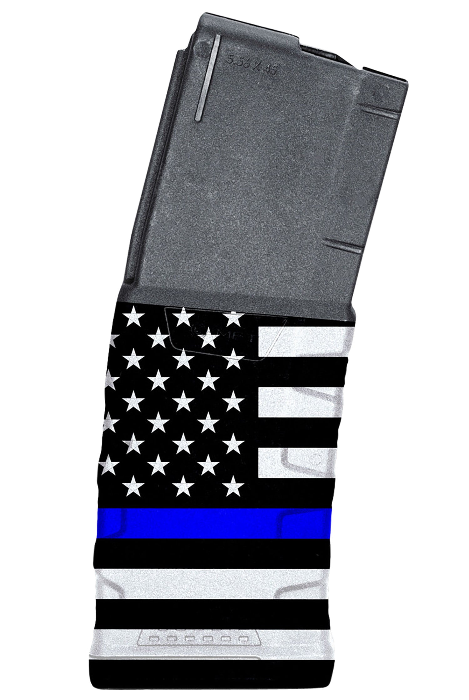 Mission First Tactical EXDPM556AMB1 30-Round .223/5.56 Extreme Duty Magazine Fits AR-15/M4 Blue Line Flag