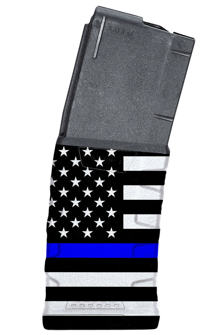 Mission First Tactical EXDPM556AMB1 30-Round .223/5.56 Extreme Duty Magazine Fits AR-15/M4 Blue Line Flag
