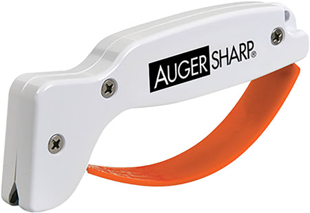 AccuSharp AugerSharp Ice Auger Blade Sharpener Tungsten Carbide White/Orange Finger Guard