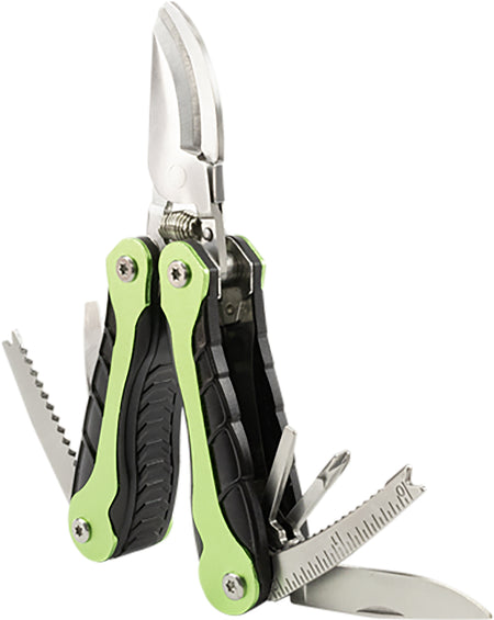 AccuSharp 084C Gardener's Folding Multi-Tool Black/Green - Pruners, Saw, Knife, Screwdrivers & Compact Case