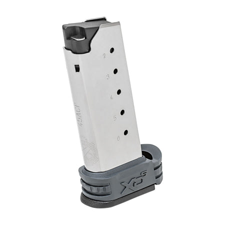 Springfield Armory XD-S 6rd .45 ACP XDS5006Y Stainless Steel Magazine Gray Sleeve
