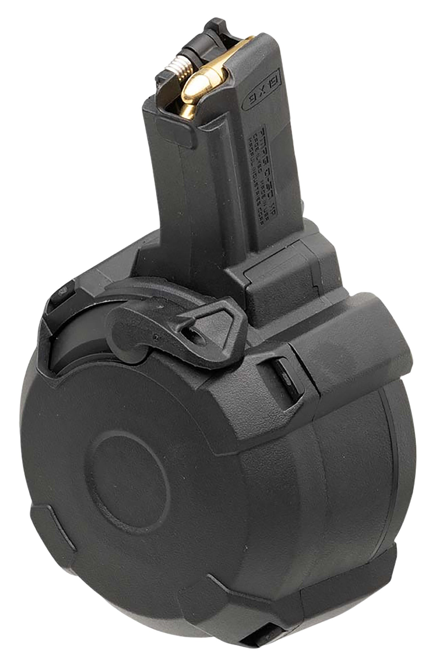 Magpul MAG1181BLK PMAG D-50 MP HK MP5/94 9mm Luger 50-Round Black Drum Magazine